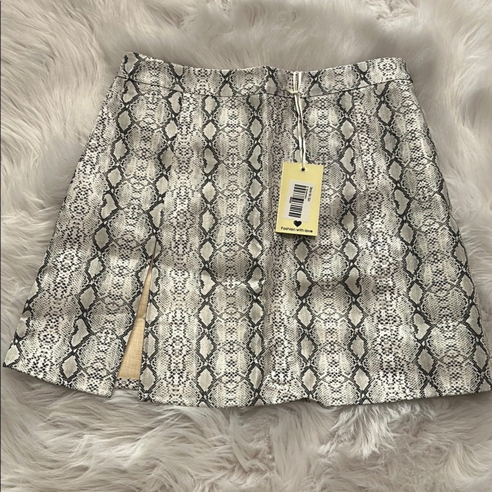 Snake Skin Mini Skirt NWT